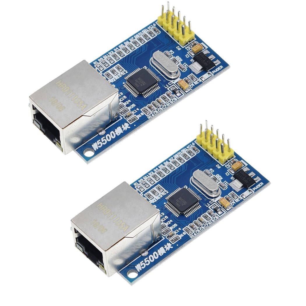 Ethernet W5500 - W5500 イーサネットシールド LANネットワークモジュール。TCP/IPに対応。STM32マイクロコントローラー用プログラム。32KBのSPIメモリを搭載。3.3V/5V対応。W5100と同等。