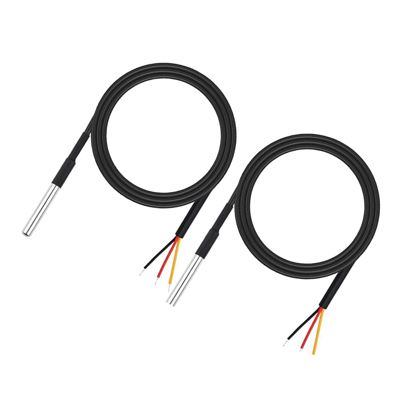 Ds18B20 - DS18B20温度センサー2個、Arduino、Raspberry Pi、Shellyプロジェクト用のステンレス鋼ケーブル付き3Mデジタルプローブ