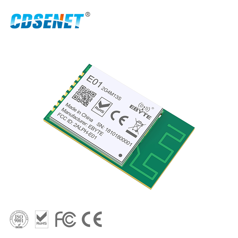 Nrf24L01 - トランシーバーnrf24l01p,2.4ghz,20mw,E01-2G4M13S spi,13dbm,smd,pcb,nrf24l01,pa,lna,受信機,5個