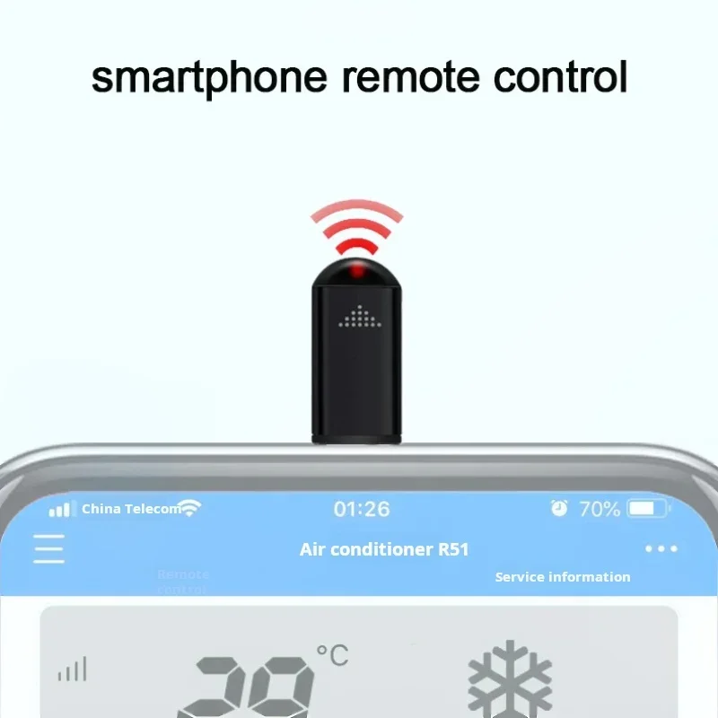Ir Remote Module - Type-C対応スマートフォン用赤外線送信アダプター。赤外線リモコン機能を備えたテレビ機器をスマートフォンアプリで制御。