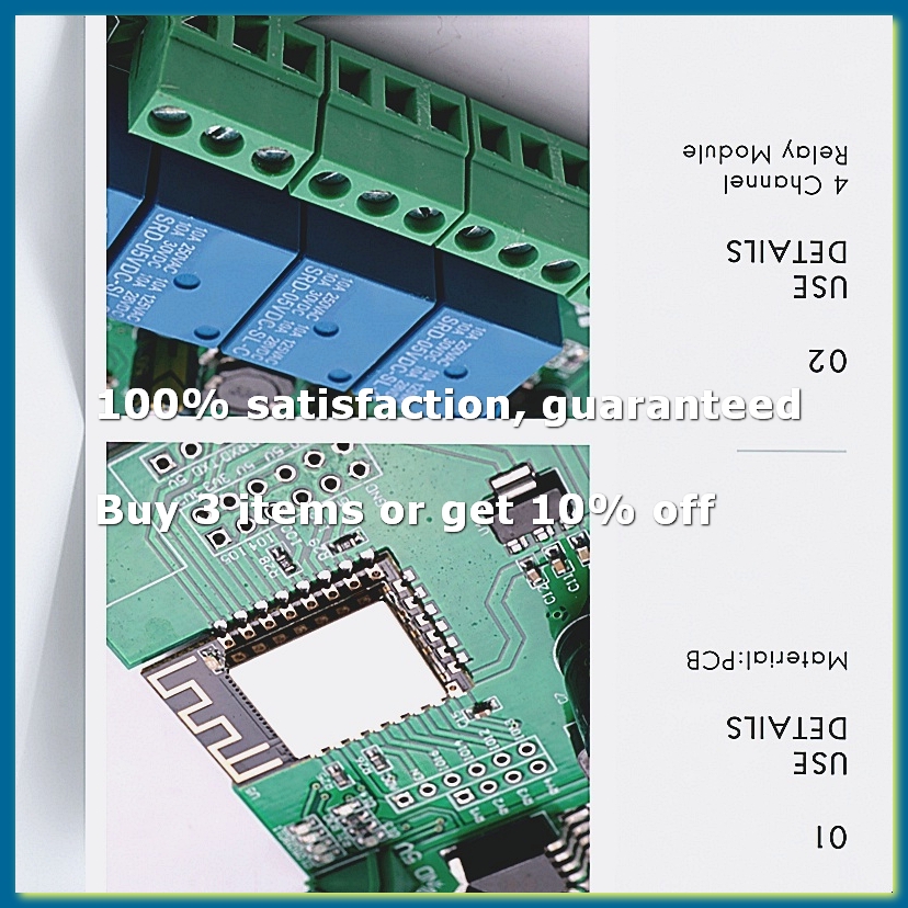 Relay Module 4 Channel - ESP8266 ワイヤレス WIFI 4 チャンネルリレーモジュール ESP-12F