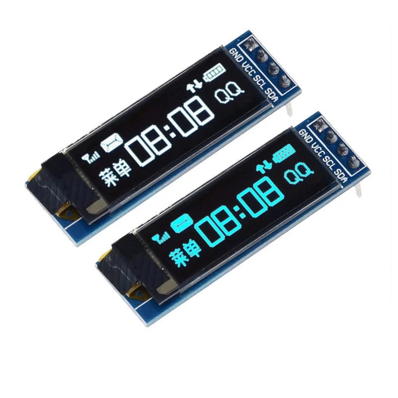 Ssd1306 - OLEDI2Cインターフェースを備えた青/白ライトディスプレイモジュール,128x32 LCDディスプレイ,ssd1306,3.3v5V,0.91インチ