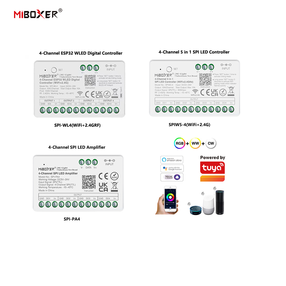 Miboxer SPIW5-4 5in1 SPI LED コ - Ws2812B のレビューと価格