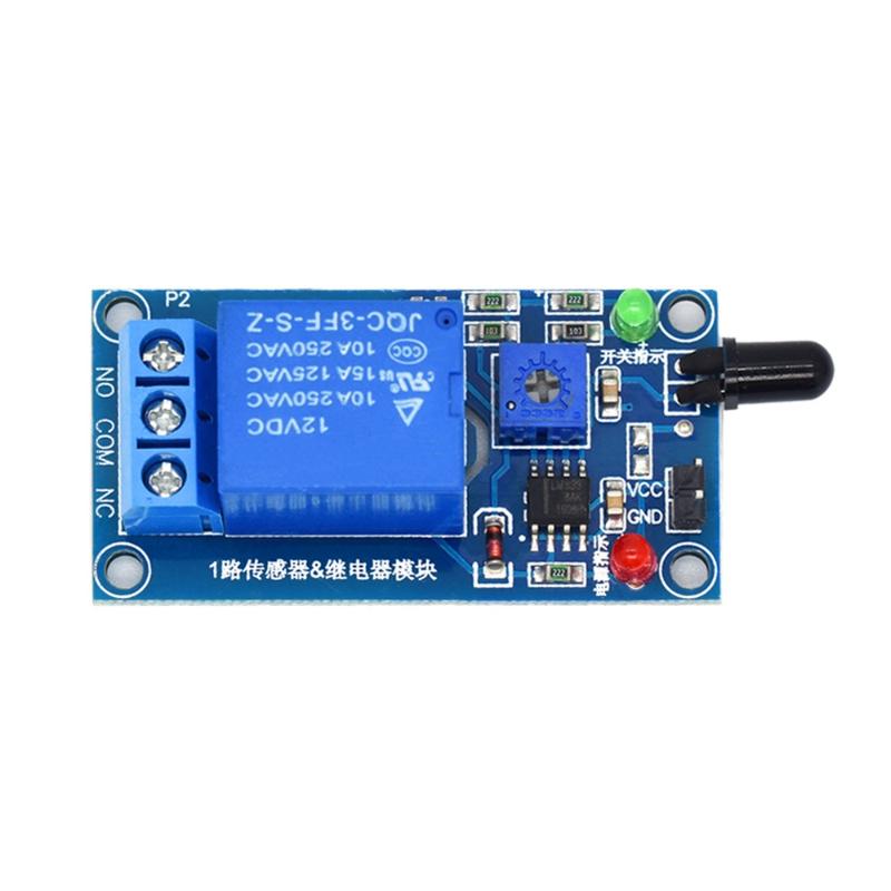 赤外線（IR）1チャンネル、5V/12V対応、炎検知センサー - Relay Module 1 Channel のレビューと価格