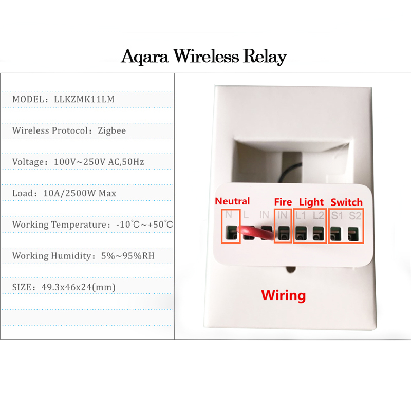 オリジナル Aqara スマート双方向制御モジュールリレース - Relay Module 1 Channel のレビューと価格