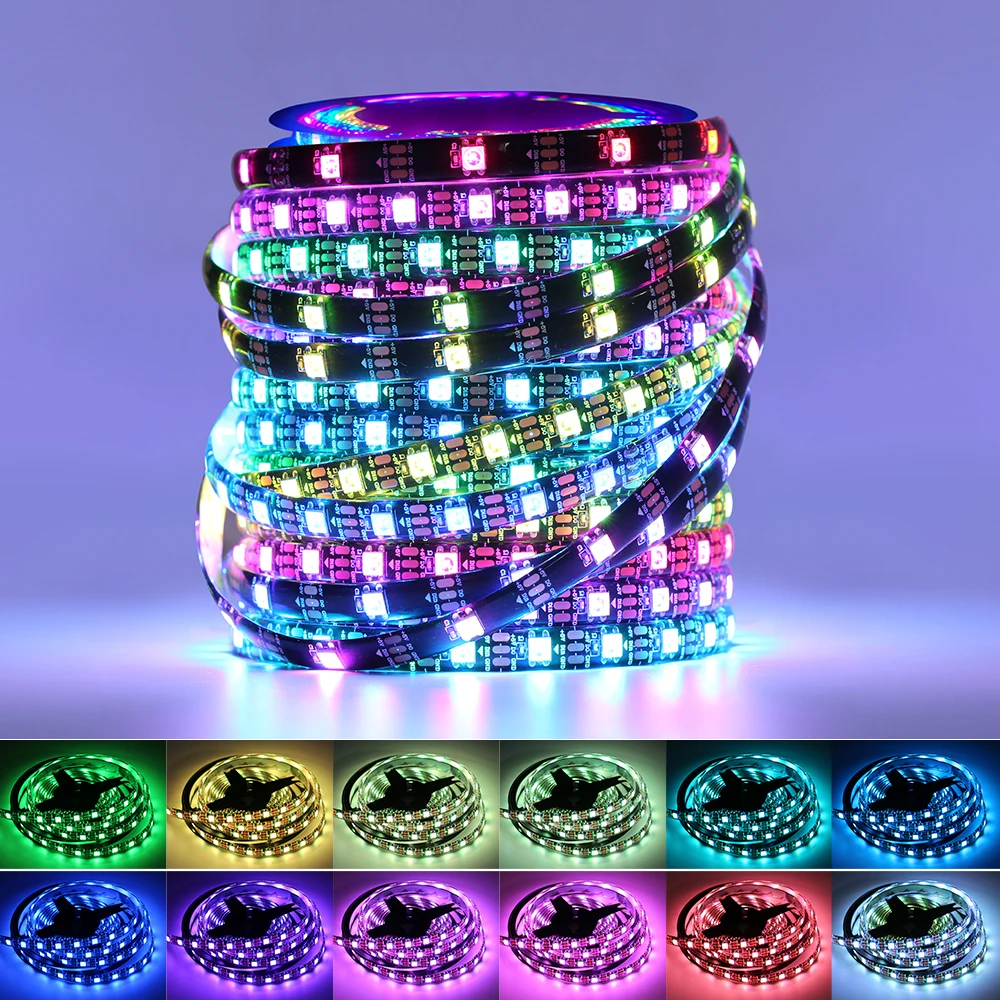 5V WS2812BピクセルRGB LEDストリップライト  - Ws2812B Strip 5V のレビューと価格