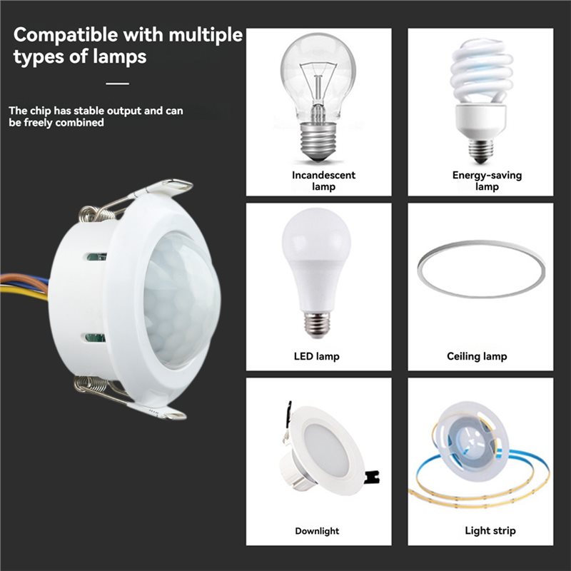 ABZL AC85-265V PIRモーションセンサー付きス - Pir Motion Sensor のレビューと価格