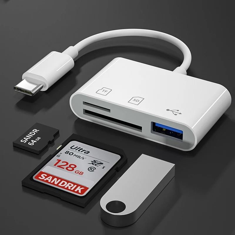 3 in 1 Type-C - USB-C OTGアダプター - Sd Card Module のレビューと価格