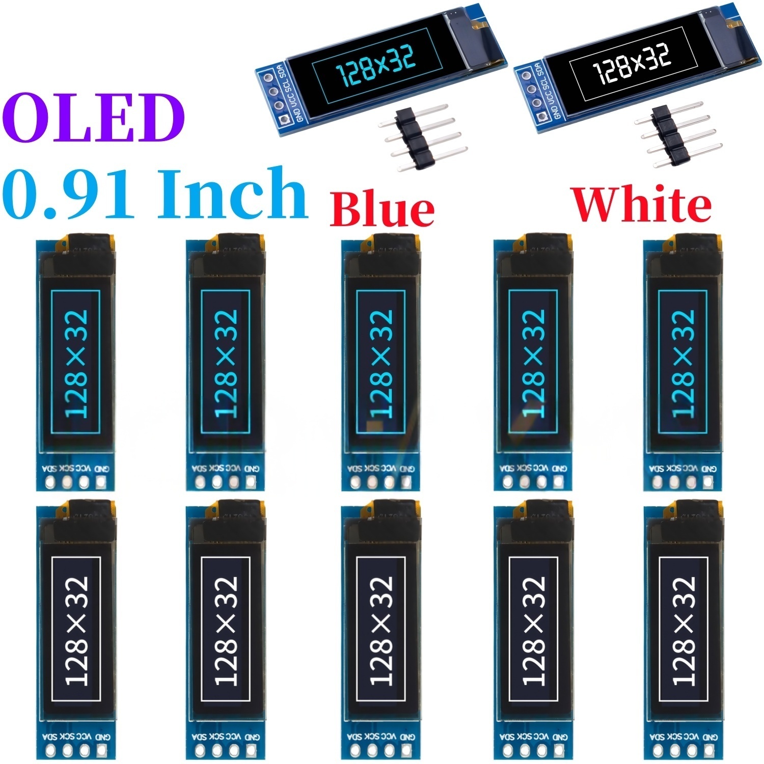 XZG 1-20個入り 0.91インチ 128x32 IIC - Ssd1306 のレビューと価格