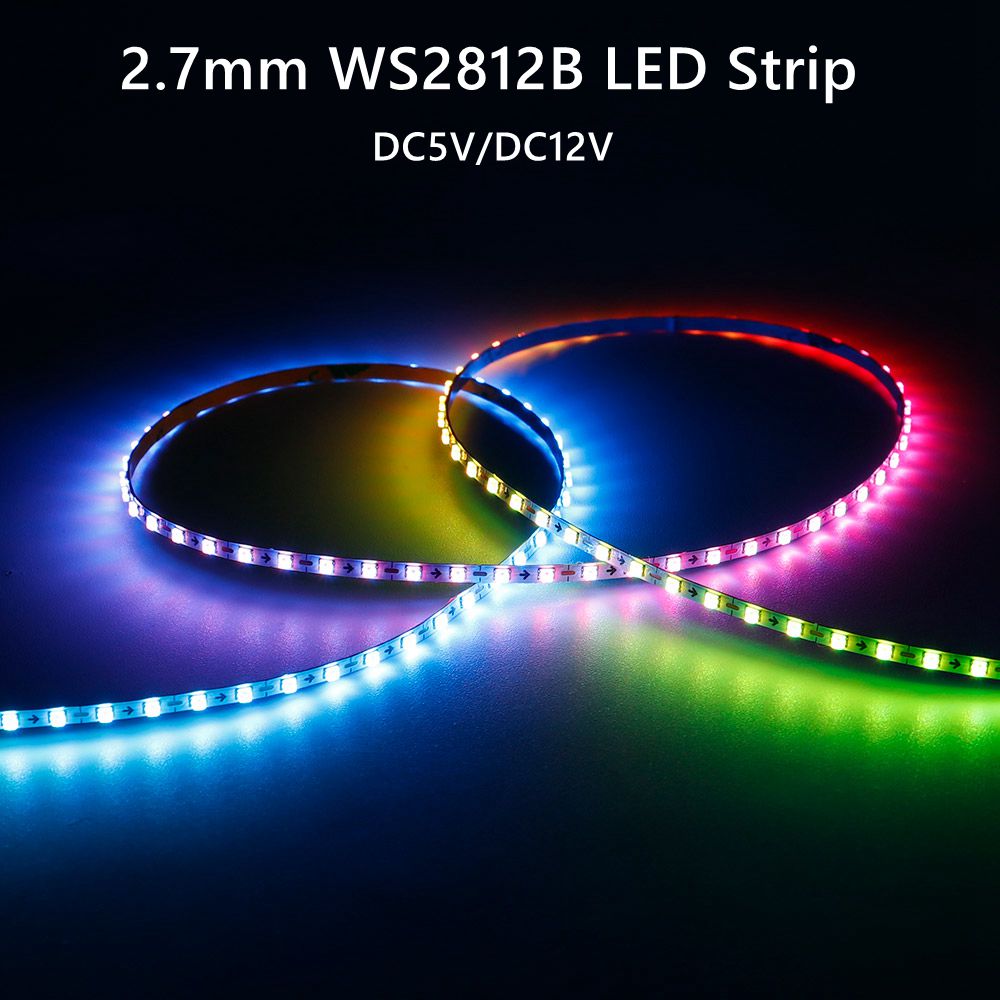 2.7mm WS2812B LED ストリップ超狭幅ホワイト - Ws2812B Strip 5V のレビューと価格