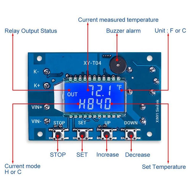 DT17 2X 12V DCデジタル温度コントローラー、Wi - Thermocouple Module K Type のレビューと価格
