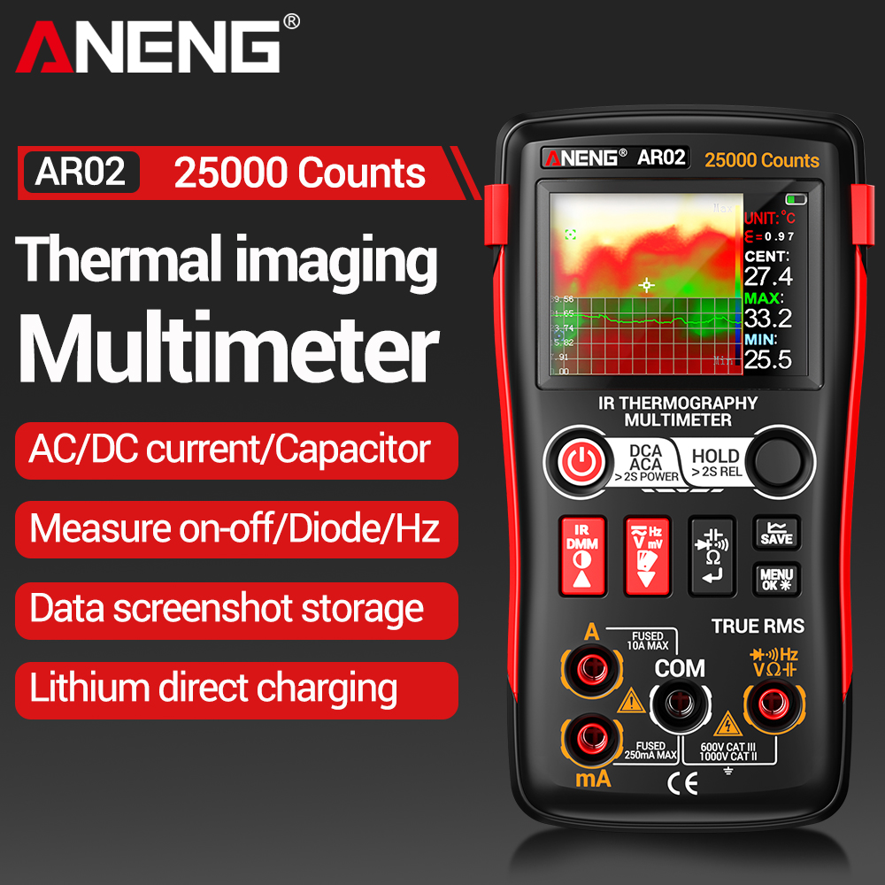 ANENG サーマルイメージングマルチメーター 240×24 - Tft Display 2.4 のレビューと価格